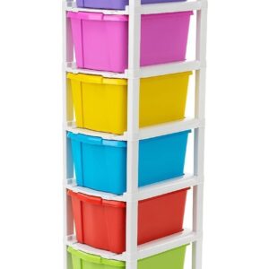 6 XL plastic modular drawer system for home storage and organization