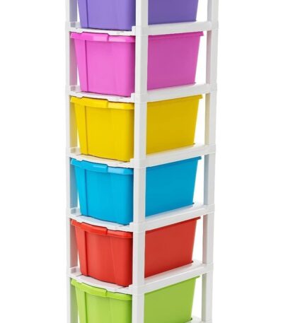 6 XL plastic modular drawer system for home storage and organization