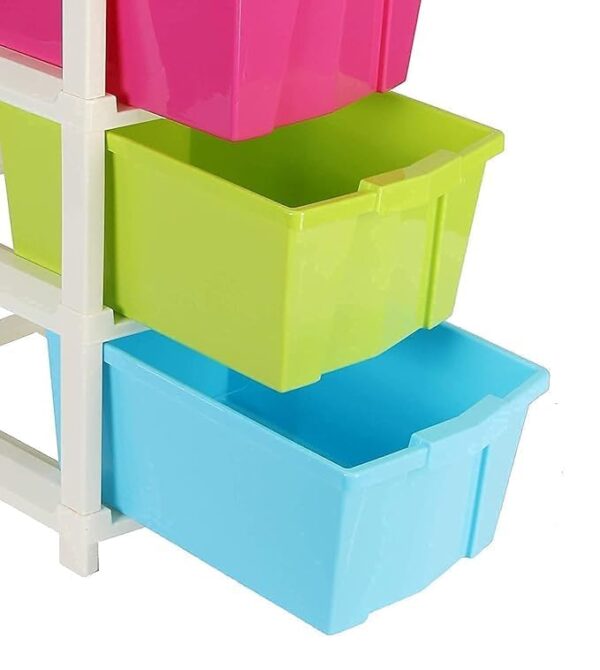 Plastic modular drawer unit for kitchen and home storage