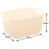 “Premium plastic storage basket with handles for daily use