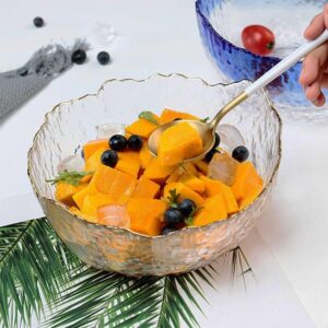 Clear Glass Serving Bowls Set – Stackable Round Salad Bowls