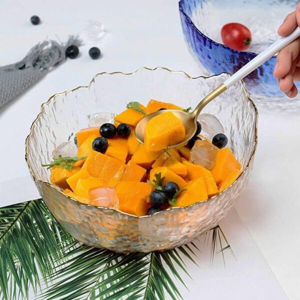 Clear Glass Serving Bowls Set – Stackable Round Salad Bowls