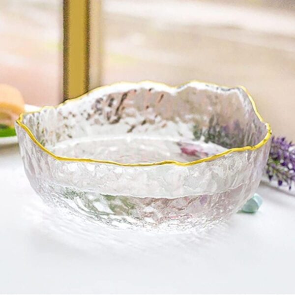 Crystal Clear Glass Bowl Set for Serving Salads & Snacks