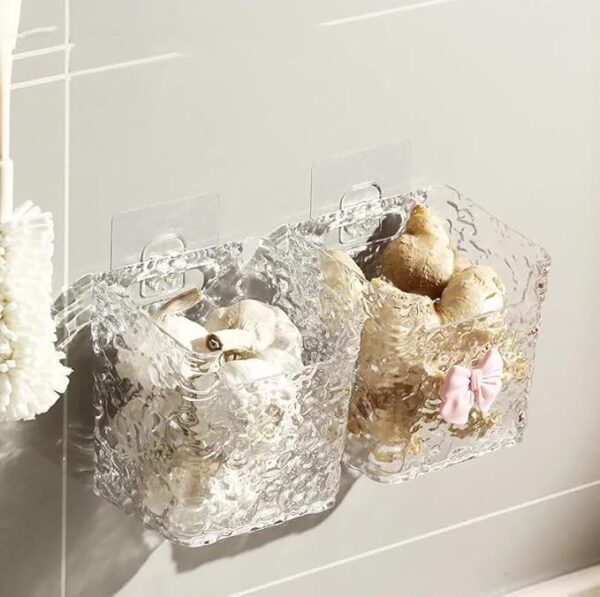 Multi-compartment hanging bathroom storage box