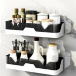 Self-Adhesive Plastic Bathroom Shelf Organizer for Toiletries