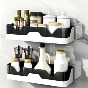 Self-Adhesive Plastic Bathroom Shelf Organizer for Toiletries