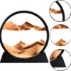 Liquid sand art painting glass showpiece for home and office decor