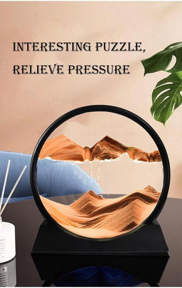 3D flowing sand picture frame with natural scenery and relaxing design