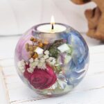 Round silicone molds for resin tealight candle holder