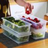 Food storage containers set with freezer-safe lids 6-pack