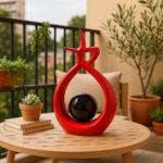 Ceramic spiral design statue for modern home decoration
