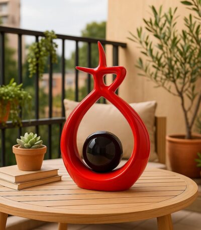 Ceramic spiral design statue for modern home decoration