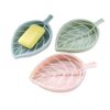Leaf shape soap box plastic soap dish holder for bathroom