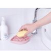 Anti-slip leaf soap container dish for washroom