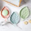 Stylish leaf design soap tray water-draining soap container