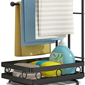 Sponge Holder with Drain Pan for Kitchen Sink – Rust Resistant Design