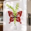 Butterfly-shaped magnetic test tube planter for home décor