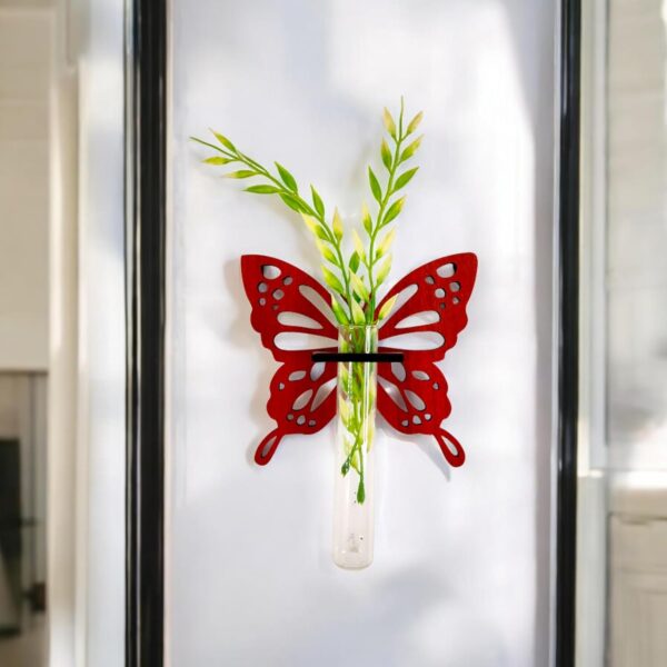 Cute butterfly design magnetic vase with test tube for plants