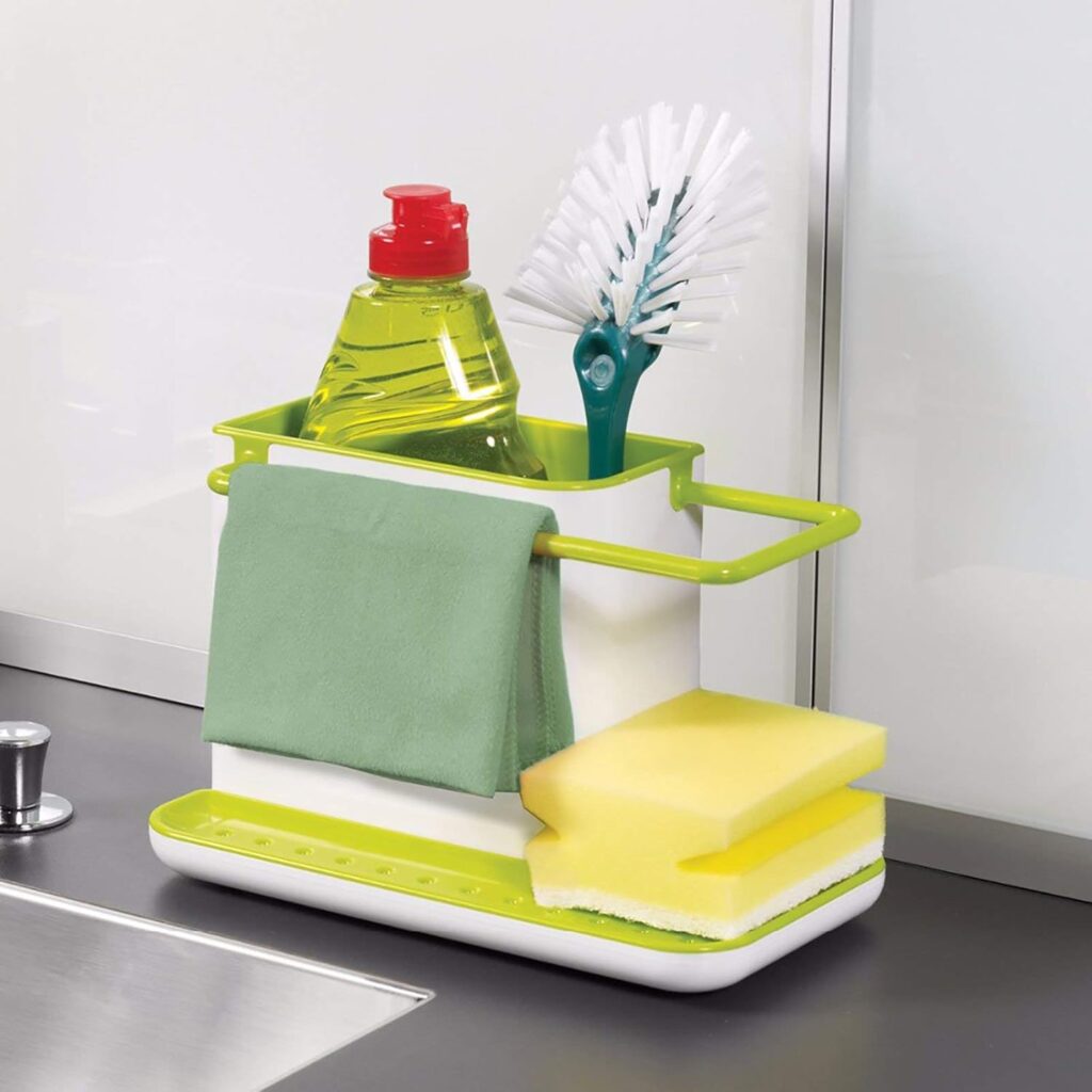 Kitchen Sink Organizer Shelf for Cleaning Supplies and Sponges