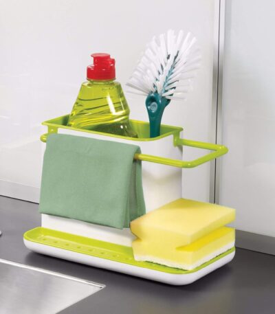 Kitchen Sink Organizer Shelf for Cleaning Supplies and Sponges