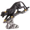 Modern Art Black Cheetah Figurine for Office Table Décor