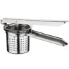 Shiny silver fruit juicer designed for quick juice extraction