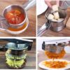 Non-electric stainless steel juicer with easy hand press mechanism