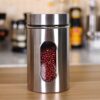 Luxury stainless steel glass storage canister for modular kitchen
