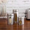 Stain-resistant stainless steel glass jar for kitchen storage