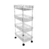Stainless steel multipurpose kitchen trolley with portable floor-standing design