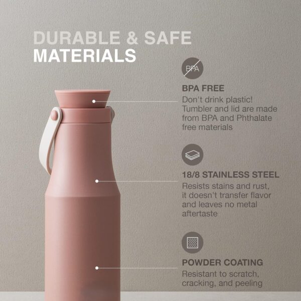 High-Capacity Vacuum Insulated Tumbler with Durable Hand Strap