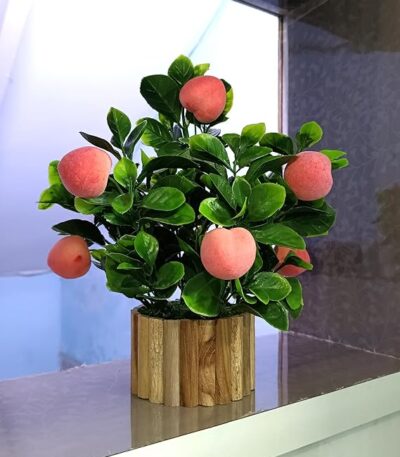 Realistic artificial fruit plant in pot for indoor decoration