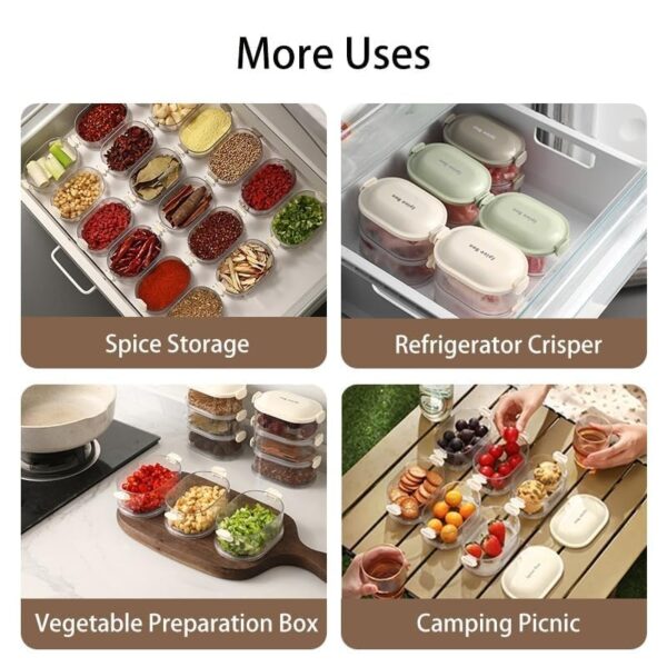 Airtight masala container 4 layer stackable spice box