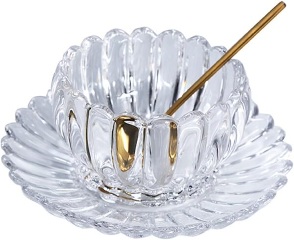 Elegant clear glass bowl ideal for salad, fruits, and snacks