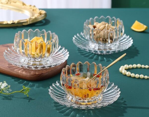 Minimalist Nordic glass salad bowl for home and kitchen use