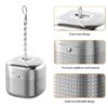 Easy-to-Clean Stainless Steel Tea Cube Infuser with Hook