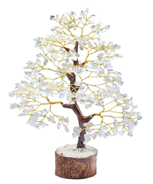 Quartz Healing Wish Tree Good Luck Statue for Home Decoration
