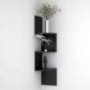 elegant wooden zigzag corner wall shelf for living room decoration