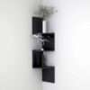 wooden corner wall mount zigzag shelf unit for home organization