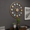 Premium gold vintage wall clock with polished artistic details
