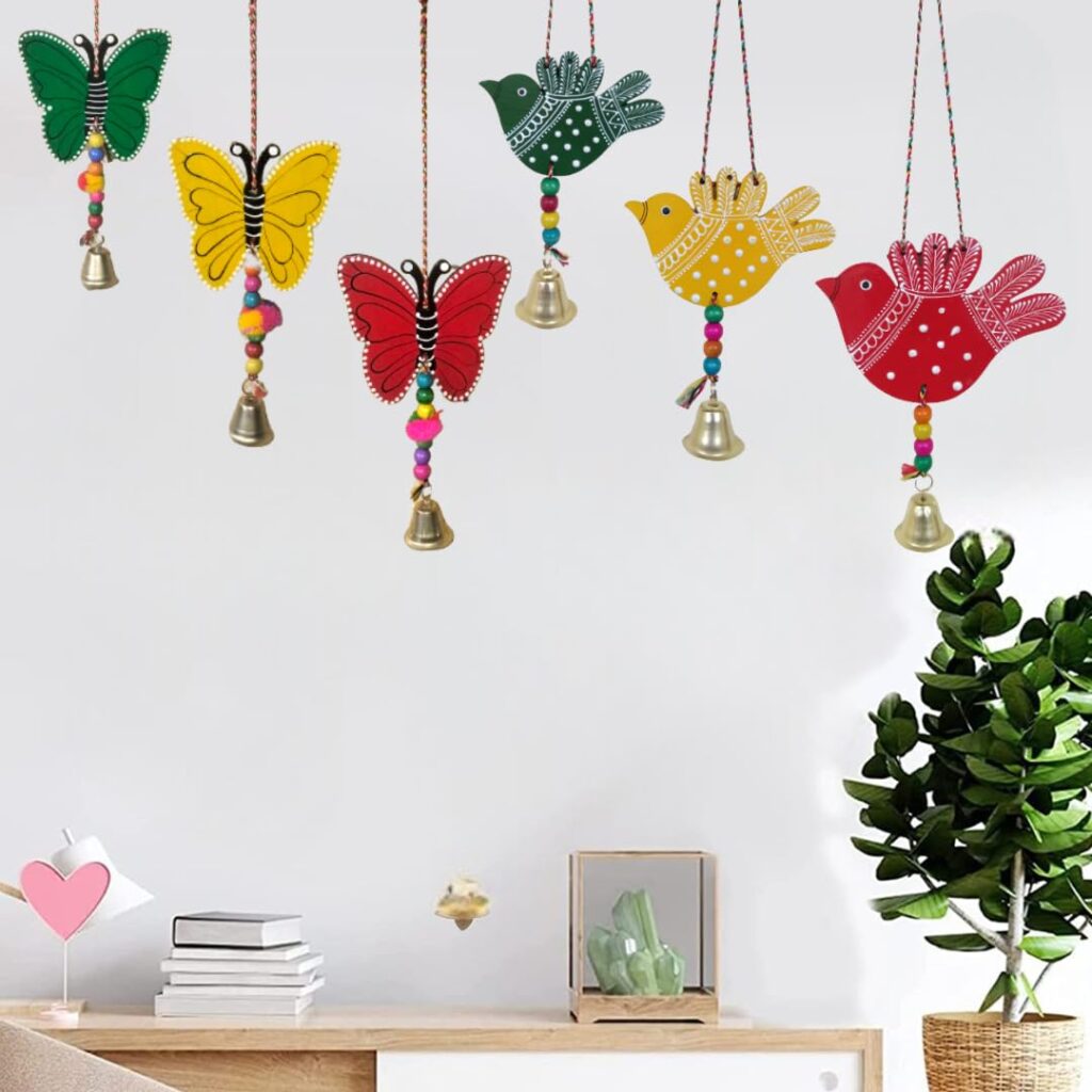Colorful birds with butterfly wall decorative hanging for home décor