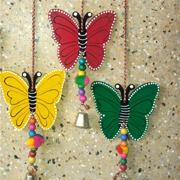 Multicolour birds and butterfly wall art hanging for living room