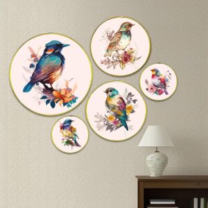 Wooden Gold Finish Frame Wall Plate for Home Decoration