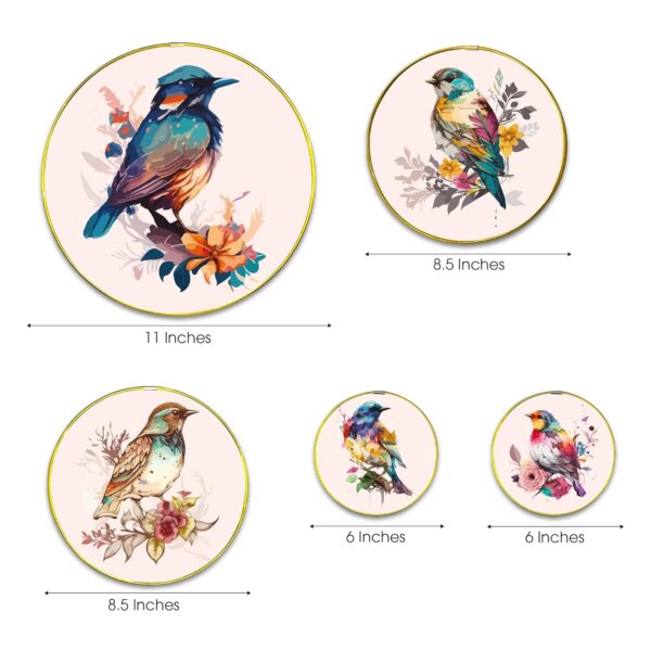 Premium Wooden Wall Plate with Gold Frame for Living Room