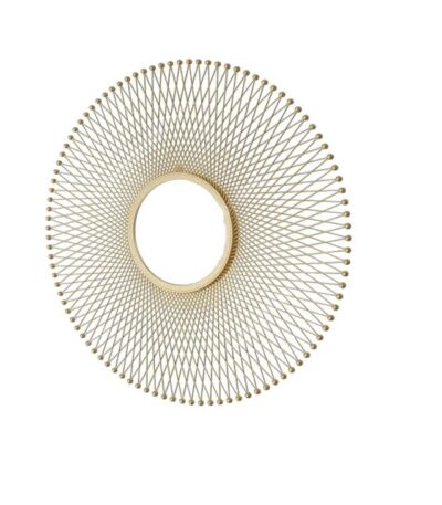 Stainless steel golden finished decorative iron mirror for wall decor