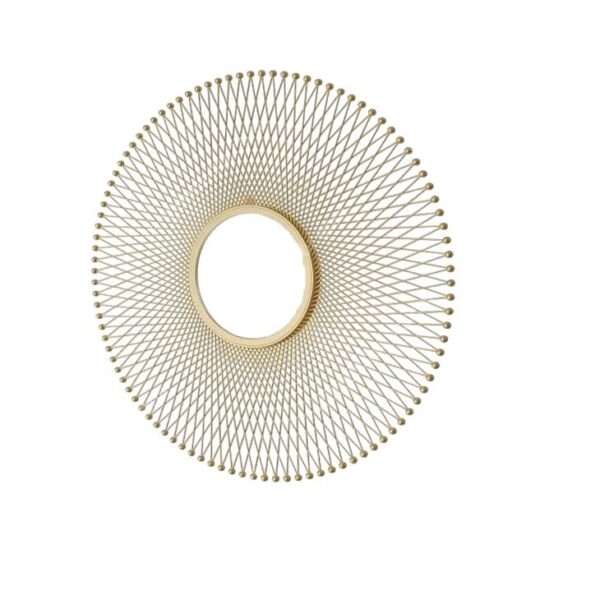 Stainless steel golden finished decorative iron mirror for wall decor