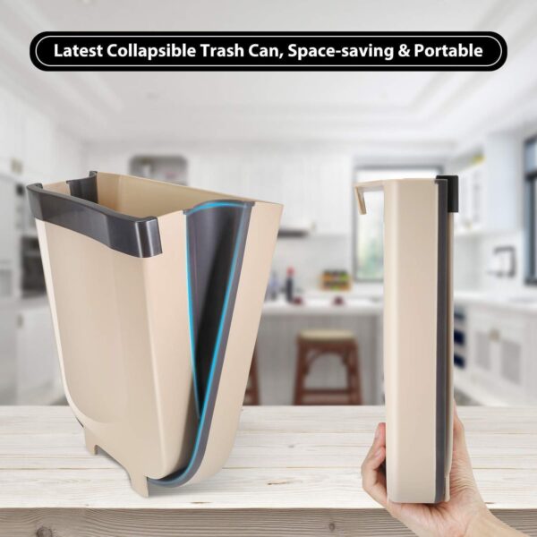 Wall-mounted collapsible bin for eco-friendly waste storage