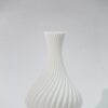 Home décor ribbed vase with modern aesthetic design