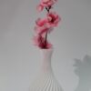 Decorative ribbed flower vase for modern home décor