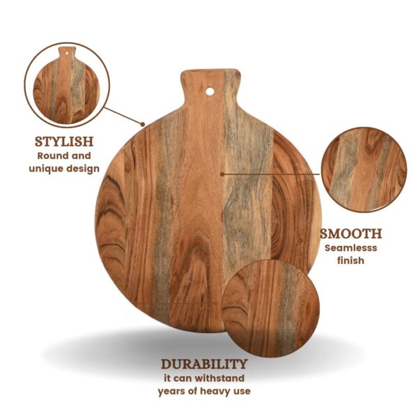 Acacia wood charcuterie and chopping board palm design
